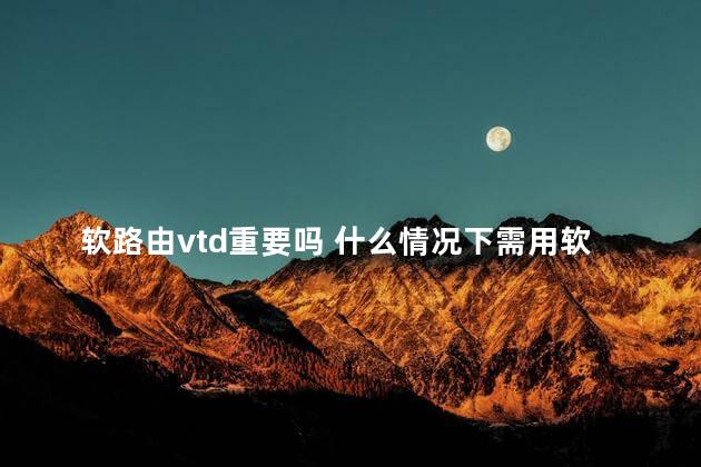 软路由vtd重要吗 什么情况下需用软路由